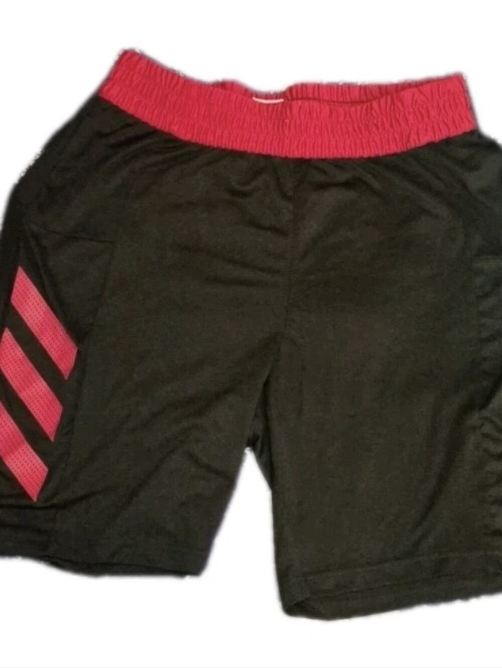 Adidas Climalite Basketball Club Shorts - Men’s XL - Black Red 3-Stripe Gym